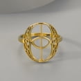 thumbnail image 3 of Vesica Pisces Stainless Steel Ring Geometric Personality Party Accessories, 3 of 5