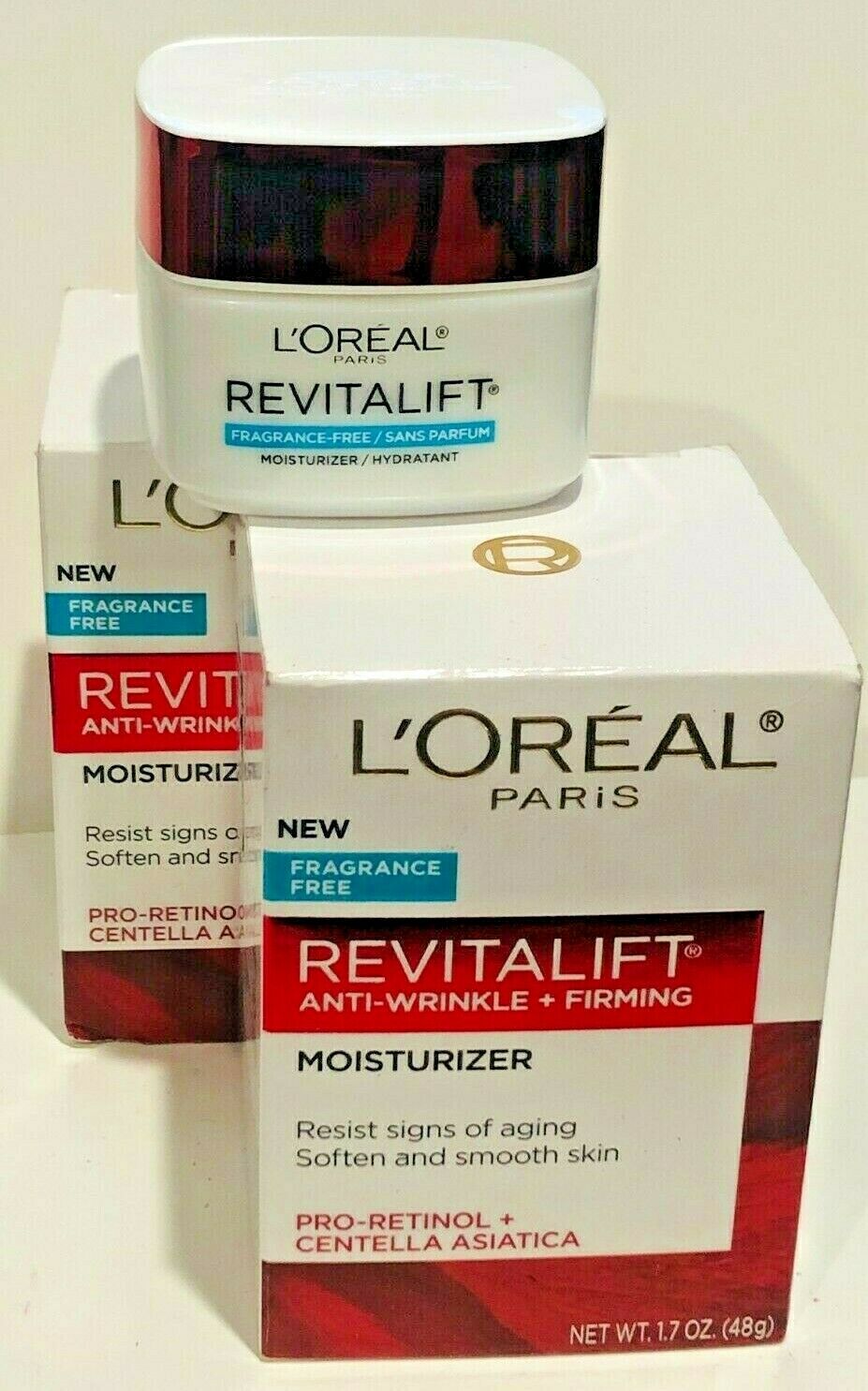L'Oreal Revitalift Face & Neck Anti-Wrinkle & Firming Moisturizer With SPF 25 - 1.7 Oz (2-Pack)
