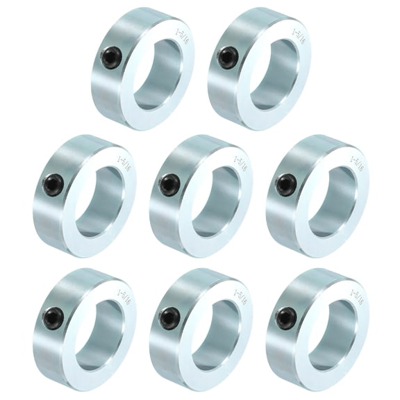 8pcs Set Screw Collars 1-5/16" Bore Carbon Steel Shaft Collars, 2-1/8" OD, 11/16" Width Lock Axle Collar Clamp