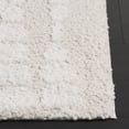 thumbnail image 3 of SAFAVIEH Rumi Jasmine Abstract Polyester Shag Area Rug, Ivory/Light Beige, 6'7" x 6'7" Square, 3 of 10