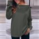 thumbnail image 3 of Moda mujer camisa sexy suéter manga larga otoño lado solapa pulóver blusa superior de punto Pompotops gfhjh8051, 3 of 5