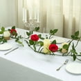thumbnail image 6 of Efavormart 6 ft Red Silk Rose 5 Flowers Garland with Bendable Wire Vines Artificial Flower Garlands with Leaves for Weddings, 6 of 11