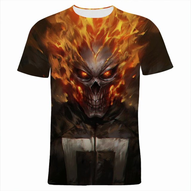 Ghost Rider camiseta Für Männer Sommer Marvel 3D Druck Lässige damen camisetas Kurzarm Harajuku Junge Mädchen Kinder t Tops xuanjing unisex