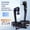 black, variant on CNV Professional Foldable Fascia Gun with Hot & Cold Compress, 180 ° Rotating Handheld Percussion Massager for Deep Tissue Recovery, 10 Styling Heads
