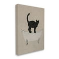 thumbnail image 2 of Black Cat Simple Claw Foot Bathtub Bathroom Painting Canvas Art, 24 x 30, 2 of 5