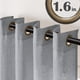 thumbnail image 5 of Cortinas JINCHAN Gris Translúcidas Mezcla de Lino 160x160cm para Puerta, 5 of 7