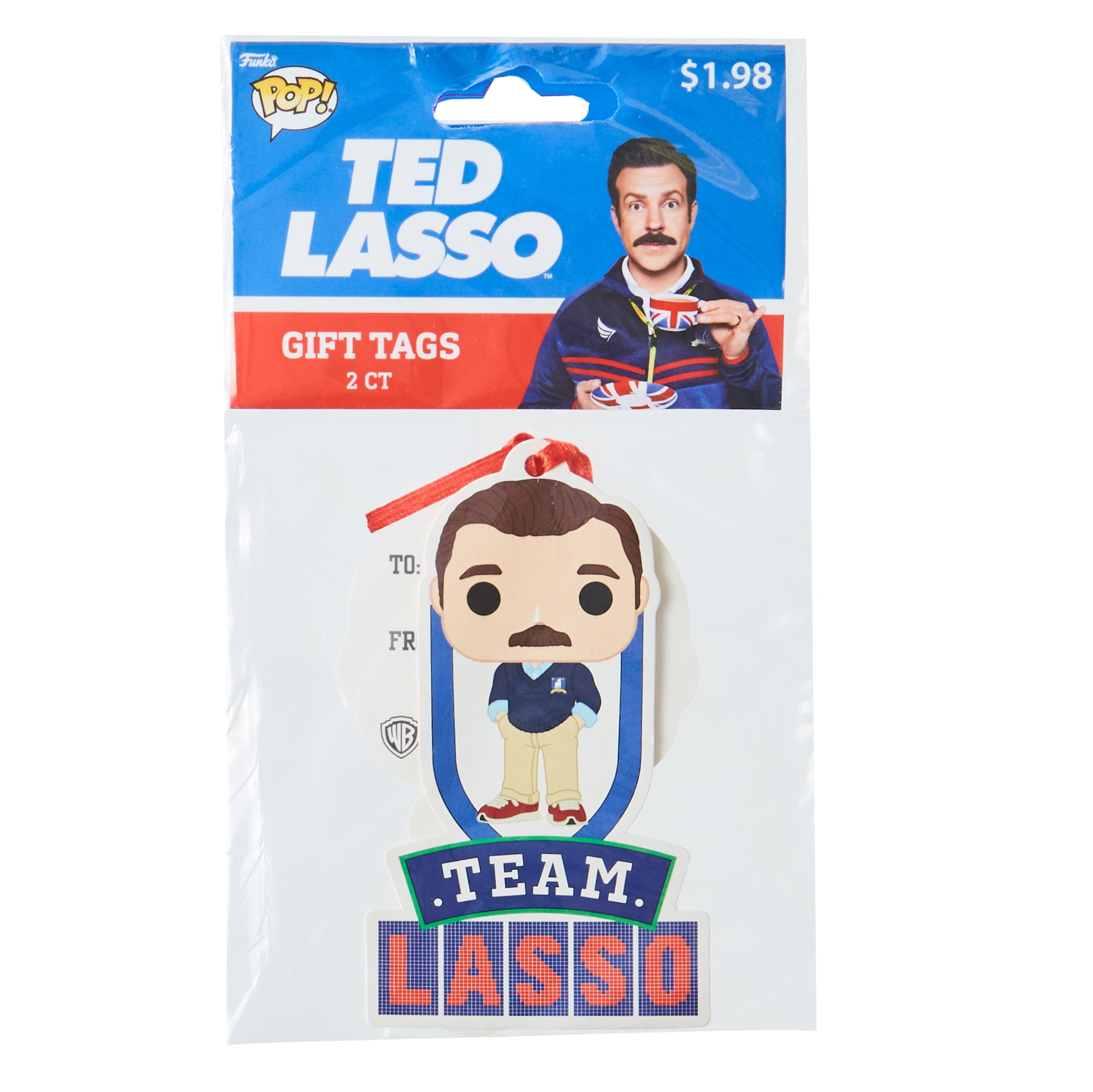 Funko Pop Seasonal Ted Lasso Gift Tags, Character Tags, Team Lasso, 2 Count Christmas Tags