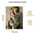 thumbnail image 2 of Nawypu Funny Lion Bathroom Canvas Wall Art Cute Lion In Toilet Posters Black and White Animal Prints Painting Maximalist Mid Century Modern Aesthetic Wall Decor for, 2 of 5