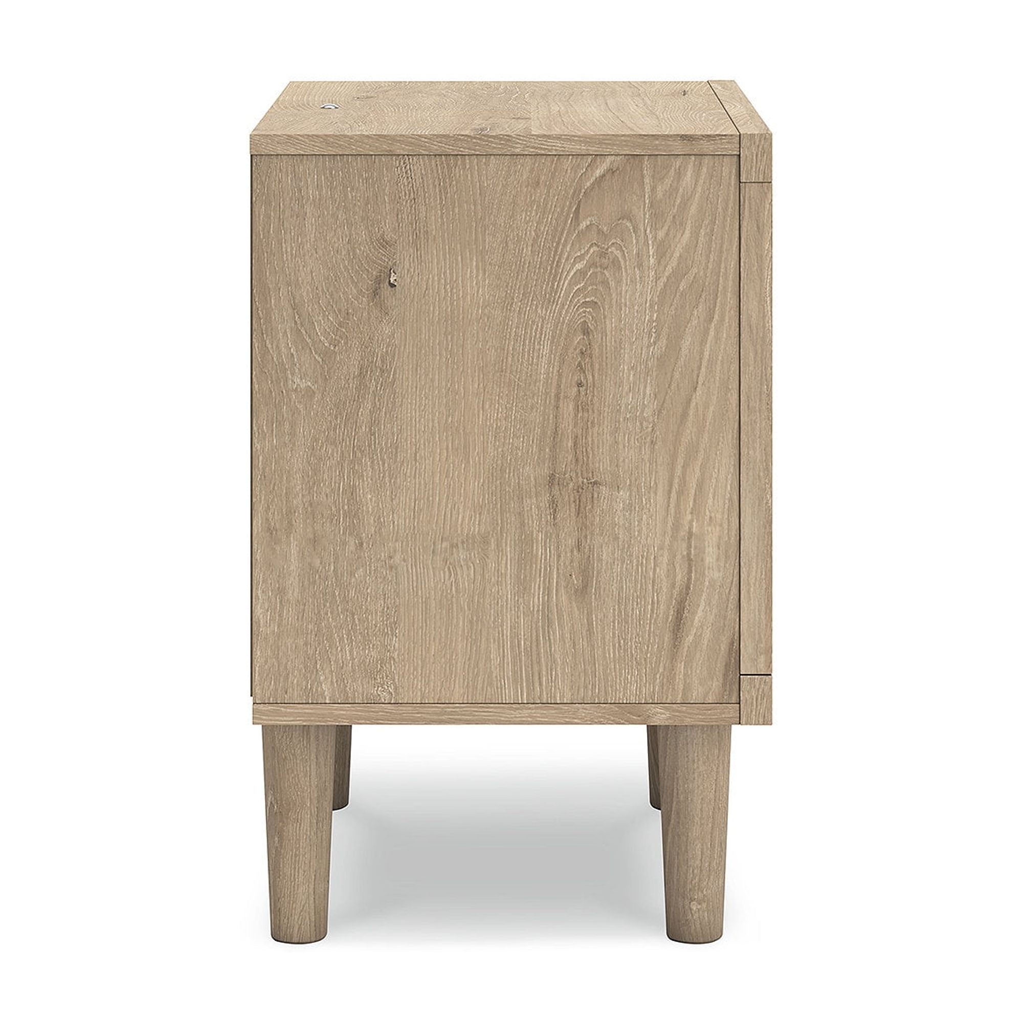 Signature Design by Ashley Cielden Modern Nightstand with USB Charging, Two-Tone Brown
