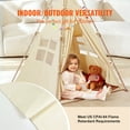 thumbnail image 2 of KFFKFF Kids Play Tent Teepee Tent for Kids Foldable Toddler Tent with Mat and Bag, 2 of 9