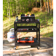thumbnail image 2 of NUUK Heavy Duty Rolling Outdoor Pizza Oven Table 33.50 Inches Multifunctional Food Prep Worktable on Wheels, Black, 2 of 10