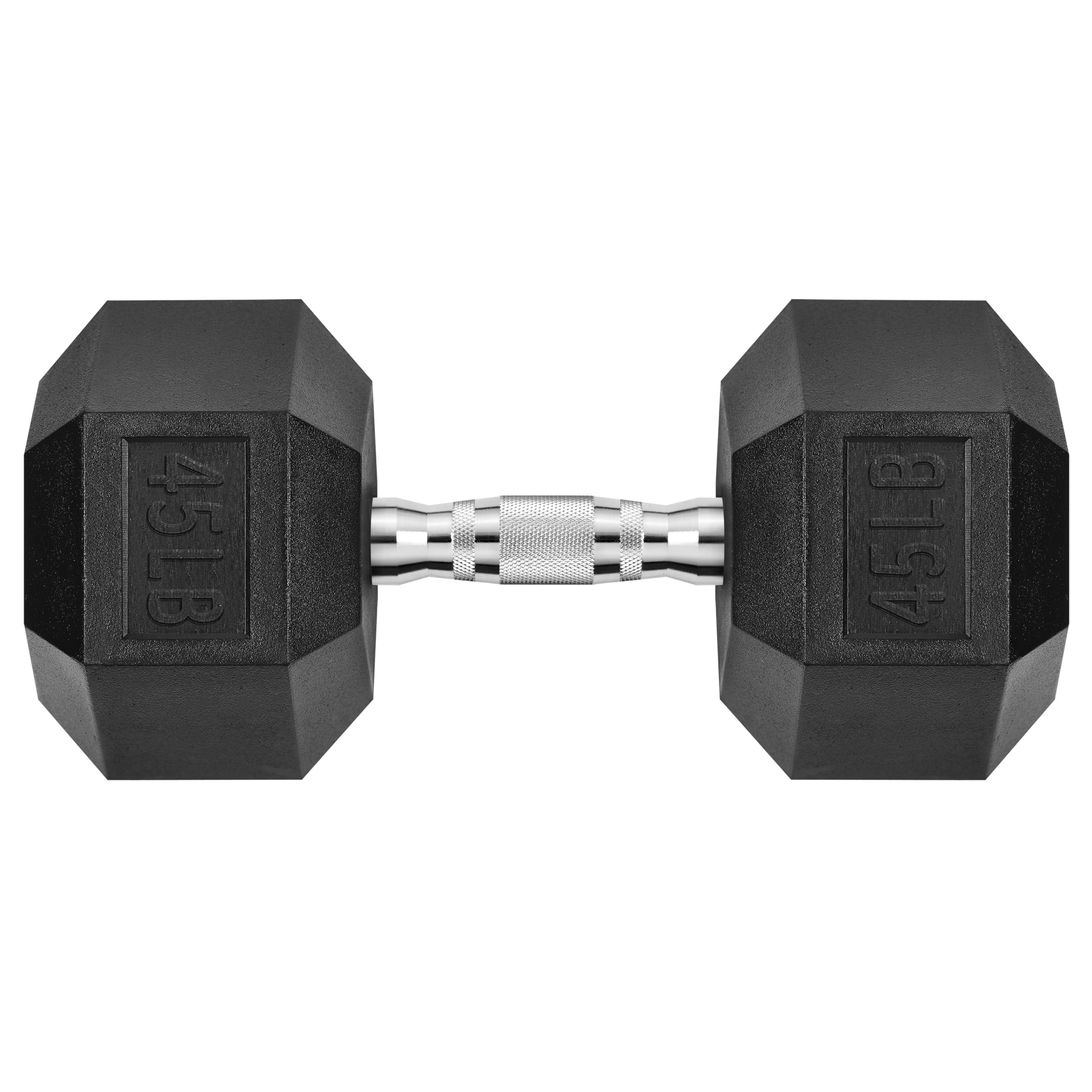 Hex Dumbbell Rubber Encased Hex Dumbbell Exercise & Fitness Hex Dumbbell, Hand Weight For Strength Training /45 LB