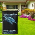 thumbnail image 3 of Wukai Ocean Turtle Print Garden Flag 12.5x18 Inch Double Sided Sun-resistant Rain-resistant, Wrinkle-resistant Colorfast(Only Flag), 3 of 7