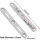 thumbnail image 4 of Wood Bed Rail Connecting Fittings, 5 Inch Zinc Round Bed Hook, Set Of 4 Connecting Fittings Thicken Furniture Bed Hardware, 4 of 5