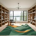 thumbnail image 2 of ODIKA 4'x6' Machine Washable Non-Slip Area Rug, Abstract Green High Traffic Rug, Green, 1070250, 2 of 7