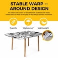 thumbnail image 4 of Torn Paper Table Cloths for 5 Foot Rectangle Tables, Vintage Abstract Collage Newspaper Art Patio Waterproof Elastic Fitted Tablecloths, Washable Rectangular Table Cover for Camping, 4 of 8