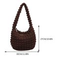 thumbnail image 3 of Bolso De Hombro Bolso De Mujer 2023 Bolso Plisado Hobo Suave Acolchado Puff Niñas Monedero (Café), 3 of 8