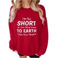 thumbnail image 2 of Njoeus Womens Long Sleeve Comfy T-Shirts Funny Letter Printed Graphic Shirts Casual Loose Crew Neck Pullover Sweatshirt for Women Girls Trendy Red S, 2 of 6