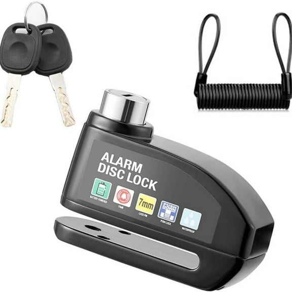 APPLAYERR Anti Theft Disc Brake Lock 110dB Alarm for Motorcycle Scooter Bicycle Aluminum Alloy Waterproof Easy to Use Durable