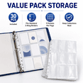 thumbnail image 2 of 9 Pocket Page Protector, Trading Card Sleeves Pages Card Binder Baseball Card Sheets for Standard Size Cards, Coupon, Sport Cards, Game Cards, Business Cards One-sided 30Pcs, 2 of 7