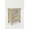 thumbnail image 4 of Jofran Artisan's Craft Rustic Farmhouse Distressed Solid Wood Accent Table with One Door and Storage Drawer, 4 of 7