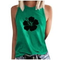 thumbnail image 2 of Aloohaidyvio Tank Tops for Women,Women's Summer Flower Print Basic Tank Tops 2024 Round Neck Soft Casual Loose Sleeveless Shirts, 2 of 4