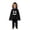 Black, variant on Childrens Grinning Face Print Cloak & Trousers Role Play Set for Boys Dress Up Party Holiday Outdoor School Ensemble