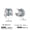 JDE0101341-S, variant on Rhodium Plated Triple Row Mixed-Cut CZ Open C-Hoop Earrings for Women