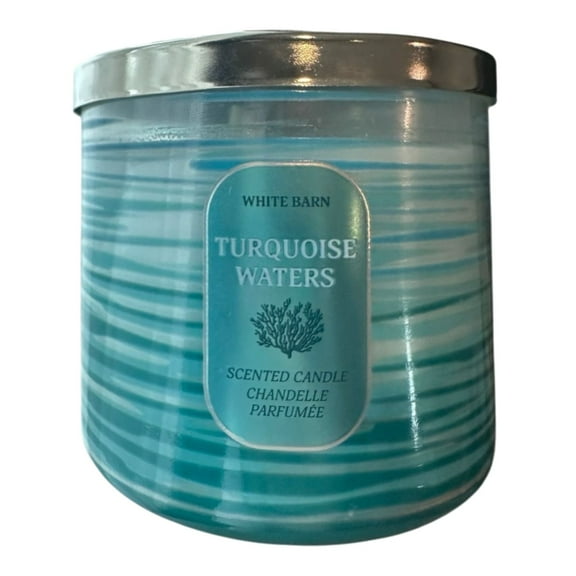 Bath and Body Works TURQUOISE WATERS 3 Wick Scented Candle (14.5 oz / 411 g)