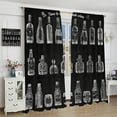 thumbnail image 4 of Bar Curtains for Kitchen Décor,Wine Theme Rustic Drink Window Treatments for Wine Room Kitchen Café Dining Room Window Drapes 2 Panels Set,Total Size 84 x 84 Inch, 4 of 6