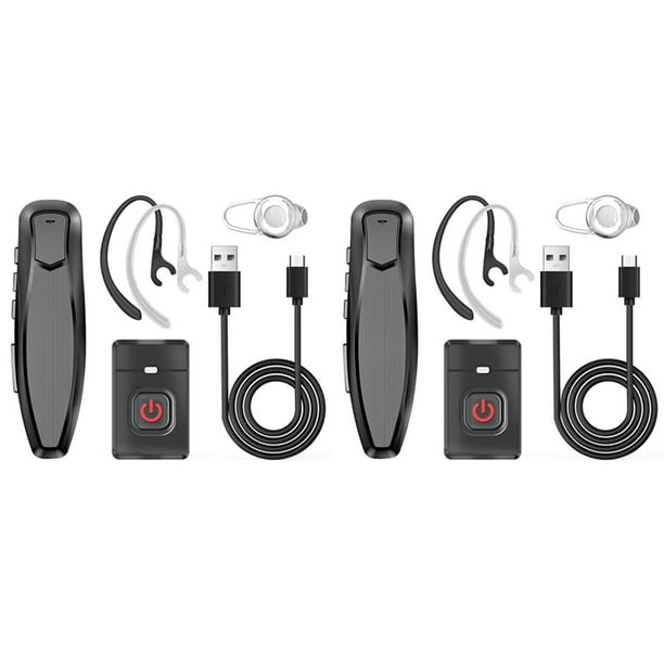 2X Walkie Talkie Inalámbrico Bluetooth PTT Auricular Manos K Enchufe para Micrófono -888S K5