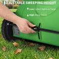 thumbnail image 4 of Green 21 Inch Dual Brush Push Leaf Grass Lawn Sweeper, 4 of 7