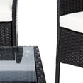 thumbnail image 5 of SAFAVIEH Outdoor Collection Abdul 4-Piece Patio Set Black/Beige, 5 of 8