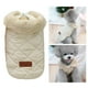 thumbnail image 5 of Chaleco acolchado cálido para perros, chaqueta para mascotas, ropa de otoño e invierno, cuello de piel Beige L, 5 of 8