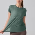 thumbnail image 6 of cfhntfmh Womens Open Back Workout Top Oversized T Shirts Backless Athletic Shirt Short Sleeve Gym Running Yoga Shirt, 6 of 7