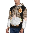 thumbnail image 3 of Fotbe Men's Hoodie with Sunflower Gnomes 4 Pattern - Kangaroo Pocket Pullover Hooded Sweatshirt, Perfect for Daily Wear, Travel, and Home-3X-Large, 3 of 7