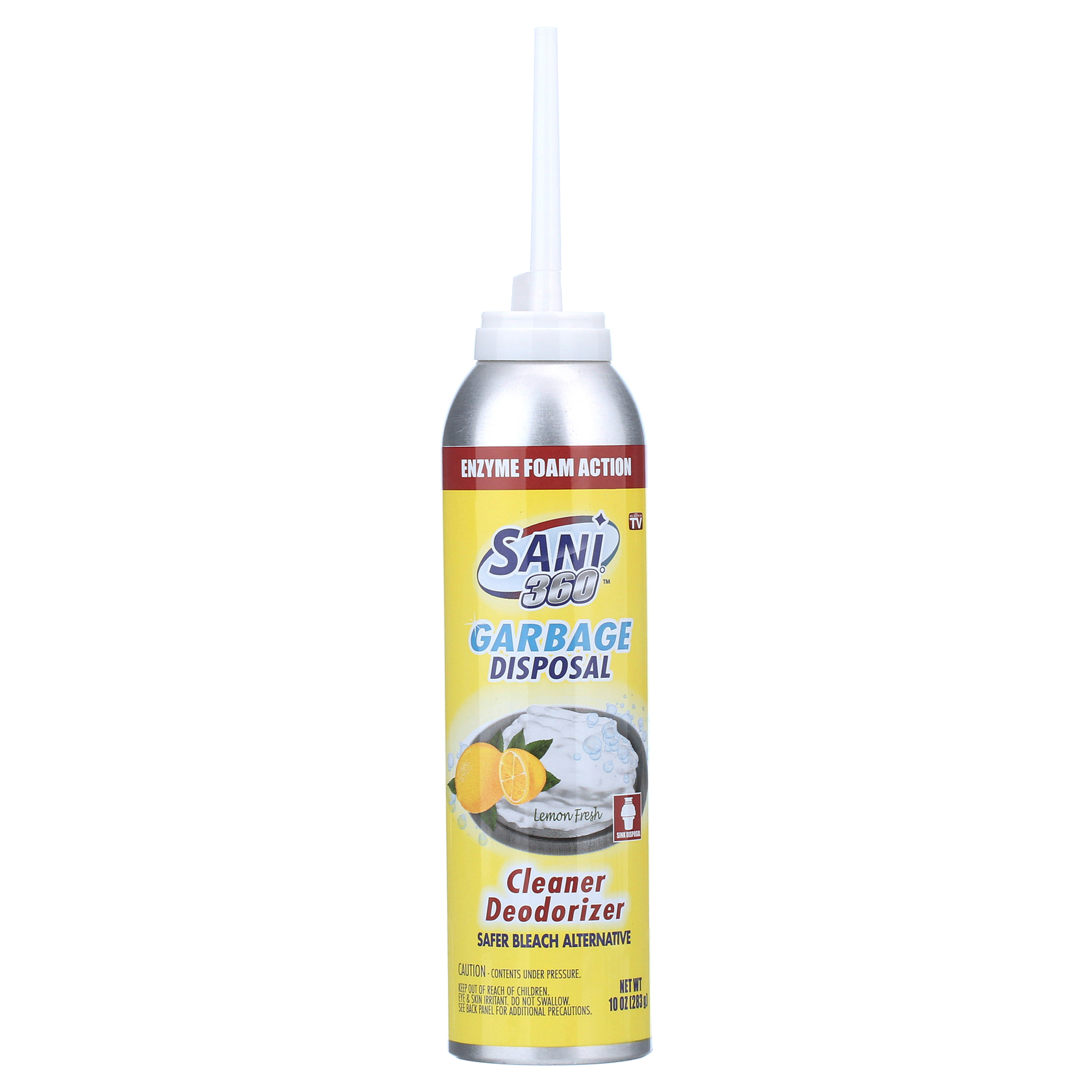 As Seen on TV Sani 360 Disposal Cleaner, Lemon and Fresh, 10 Ounce