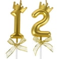 thumbnail image 3 of OUNONA Birthday Cake Candle For 12 Years Old 12-Pcs Elegant Design For Cake, 3 of 6