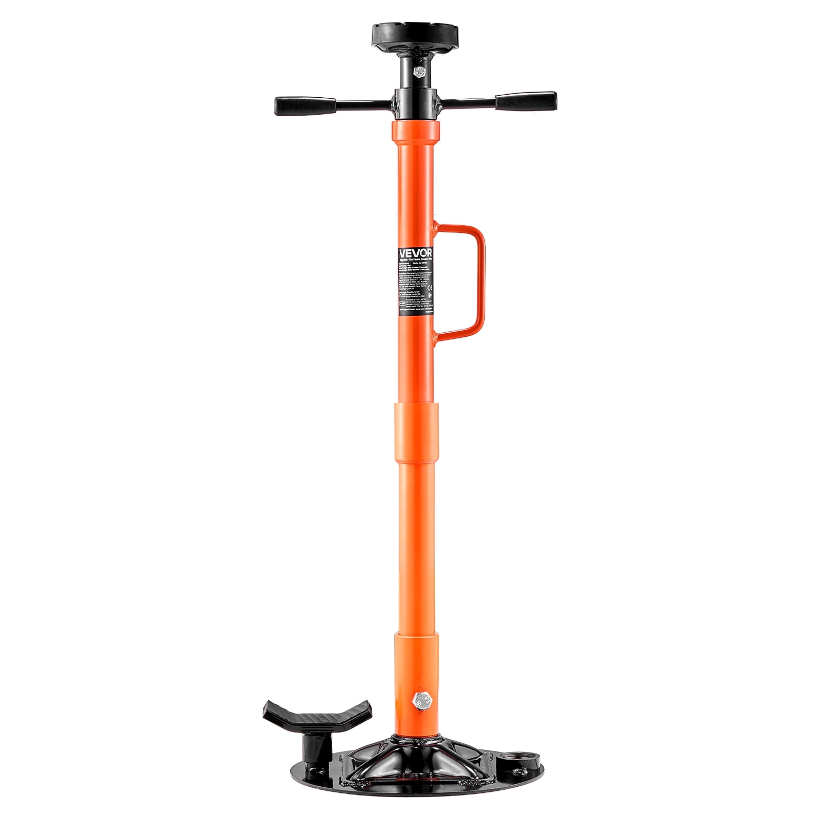 VEVOR Underhoist Support Stand, 1 Ton (2204 lbs) Capacity Under Hoist Jack Stand with Handle, Adjustable Height, Bearing Mounted Spin Handle, Self-Locking Threaded Screw, Support Vehicle Components