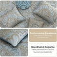 thumbnail image 6 of Grand Avenue Blue/Gold Floral California King Comforter Set, 6 Piece, Bedding Comforters & Sets, Pillows & Shams, All Season, Home Decor, 6 of 14