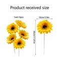 thumbnail image 4 of 10pcs Outdoor Garden Decorative Stakes, Simulation Plug-In Ornaments, Yellow Color, Durable Materials, Wind-Activated Swinging Design, for Pots Gardens Yards, Spring Decor, 4 of 6