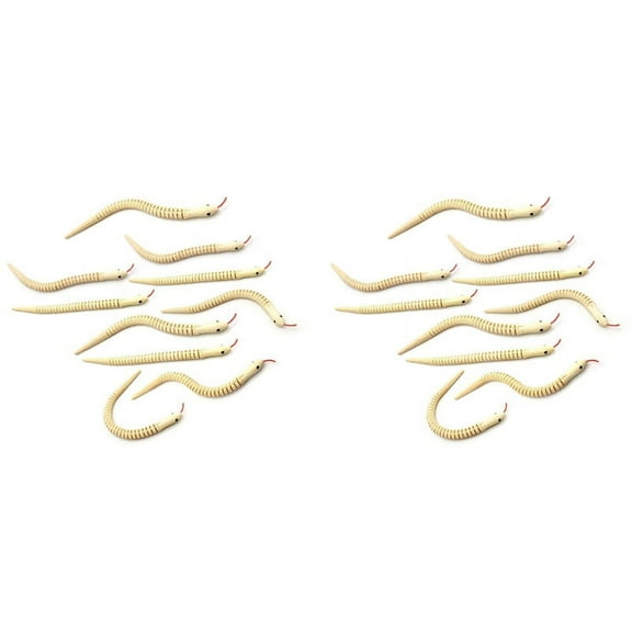 20Pcs 12 Inch Unfinished Wooden Wiggly Snakes Jointed Flexible Wooden Snake Animal Crafts Toys for Arts