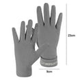 thumbnail image 6 of 1 Pair Women Winter Gloves Extra Soft Elastic Solid Color Plush Lining Windproof Cold Weather Gloves Black, 6 of 8