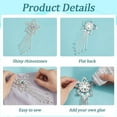 thumbnail image 5 of Silver 2Pcs Rhinestone Flower Applique Silver 3D Floral Bling Sparkle Glass Diamond Tassel Sew on Appliques Patches Bulk for Sewing Making Crafts Dresses Gowns Clothes Wedding Accessories, 5 of 5