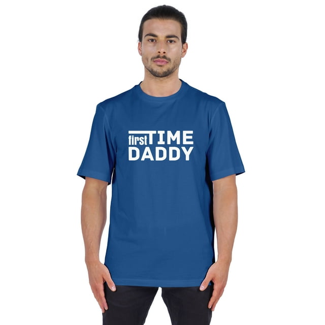 Inkmeso T-Shirt à Manches Courtes pour Homme avec Imprimé Graphique « First Time Daddy », Chandail Jersey pour Papa
