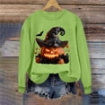 thumbnail image 6 of Jsaierl Halloween Sweatshirts for Women Plus Size Pumpkin Graphic Pullovers Fall Loose Fit Round Neck Long Sleeve Sweater Tops Halloween Clothes, Sizes S-2XL, 6 of 7