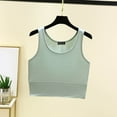 thumbnail image 3 of Lmnyox Womens Crop Tank Tops Sleeveless Scoop Neck Casual Basic Undershirts Solid Color Comfy Summer Shirts, 3 of 4