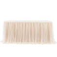 thumbnail image 4 of mnjin tulle table skirt high-end gold-rimmed mesh birthday wedding party decoration e, 4 of 4