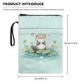 thumbnail image 6 of HELLHERO Otter Lotus Leaf Design Bible Covers with Lightweight Polyester Fabric Book Sleeve Protector with Zipper for Class Office Pocket Bible Carrying Case, 6 of 6