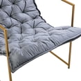 thumbnail image 5 of Accent Chair, Upholstered Accent Chairs with Metal Frame, Comfy Arm Chair with Soft Seat Padded Back Support, Mid-Century Leisure Lounge Chairs Single Sofa for Living Room, Bedroom, Balcony, Gray, 5 of 7